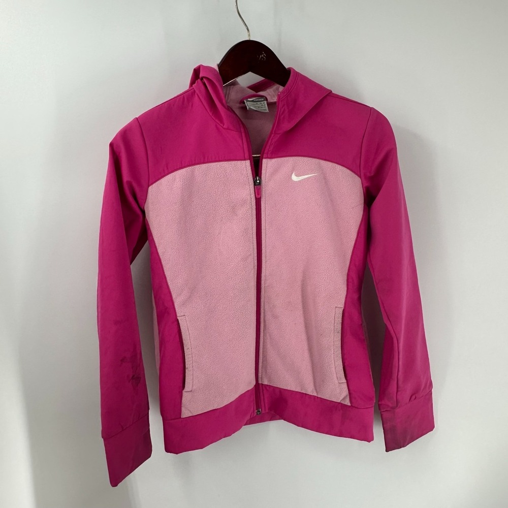 Nike Sportwear Swoosh Fleece Outdoor Full-Zip Hooded Jacket Hot Pink Size XL